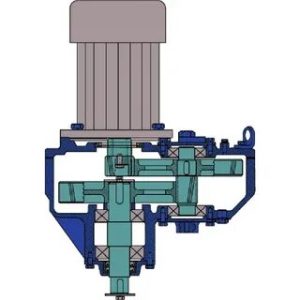 Привод скреперной установки УНС 1-12.000-01 (с электродвигателем 2,2 кВт/1500 мин-1) в сборе с механизмом реверса